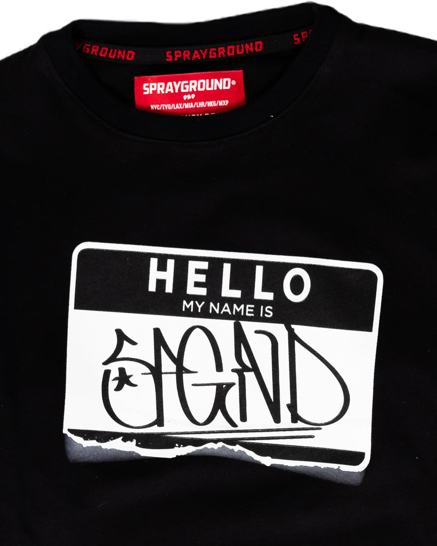 Youth - Sprayground T-shirt TAGGED UP DOUBLE LONG TSHIRT Black