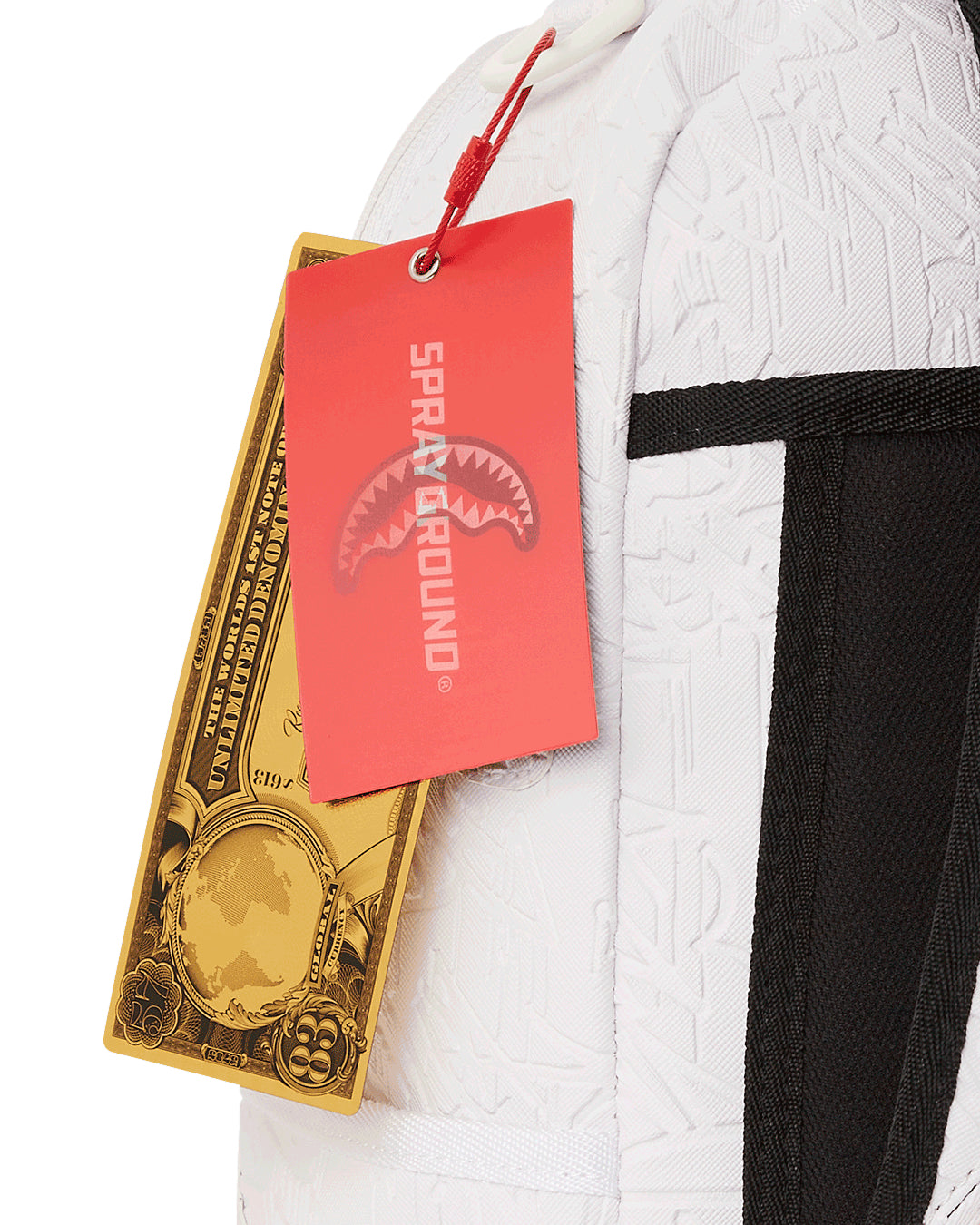 WHITE SCRIBBLE BACKPACK