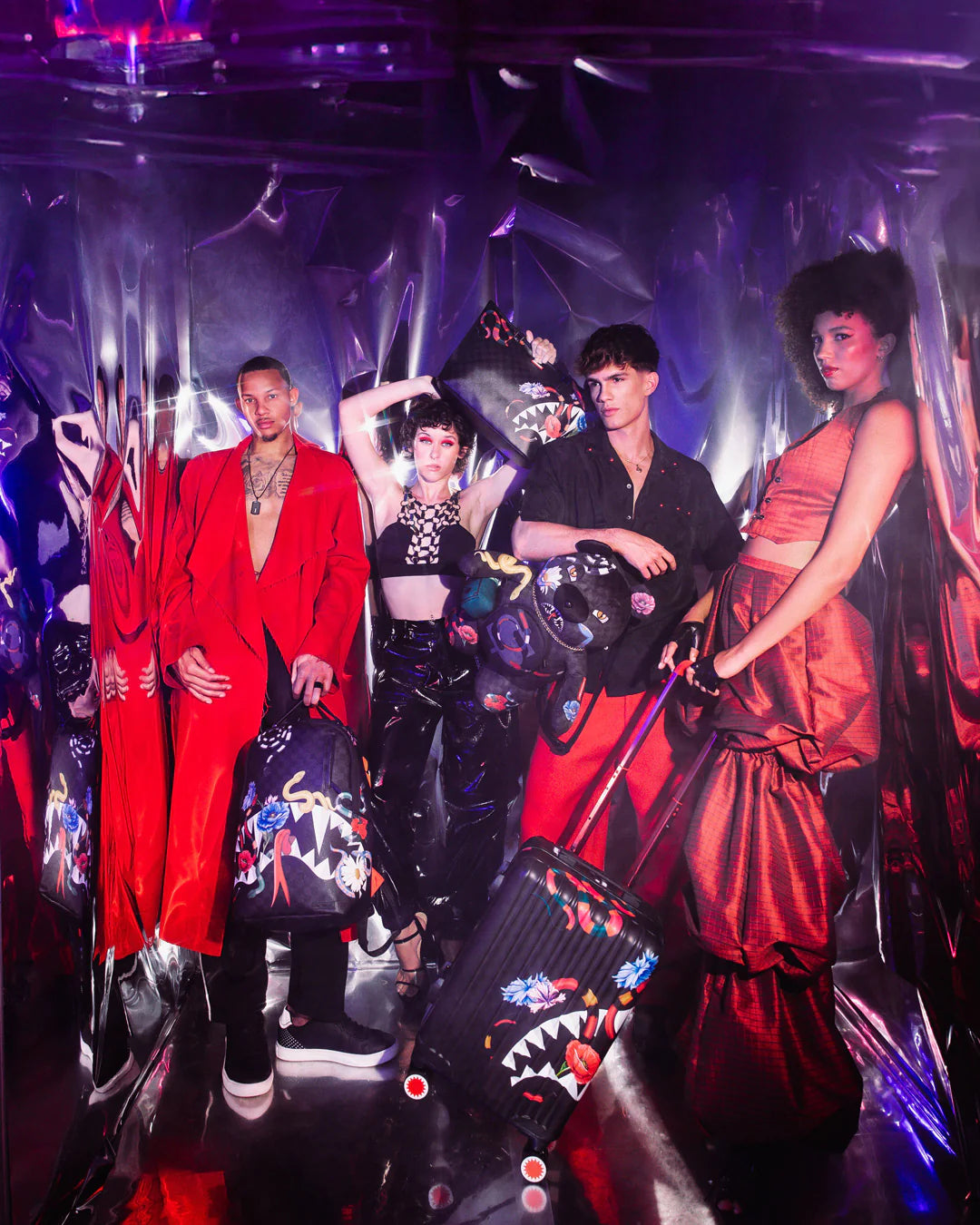 SNAKES ON A BAG TEDDY BEAR