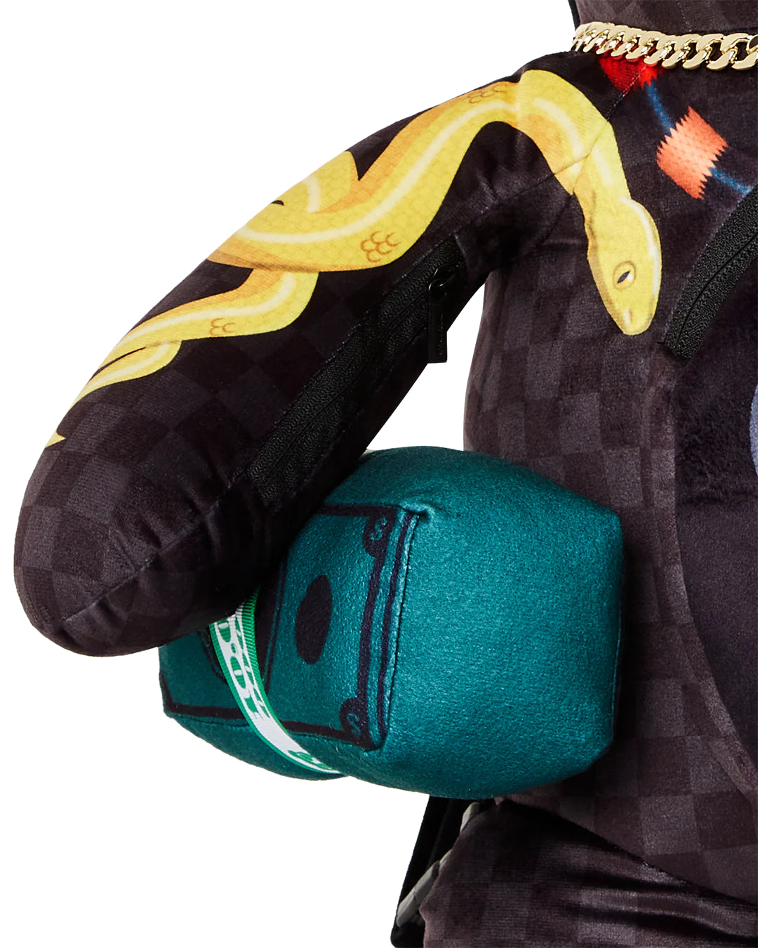 SNAKES ON A BAG TEDDY BEAR