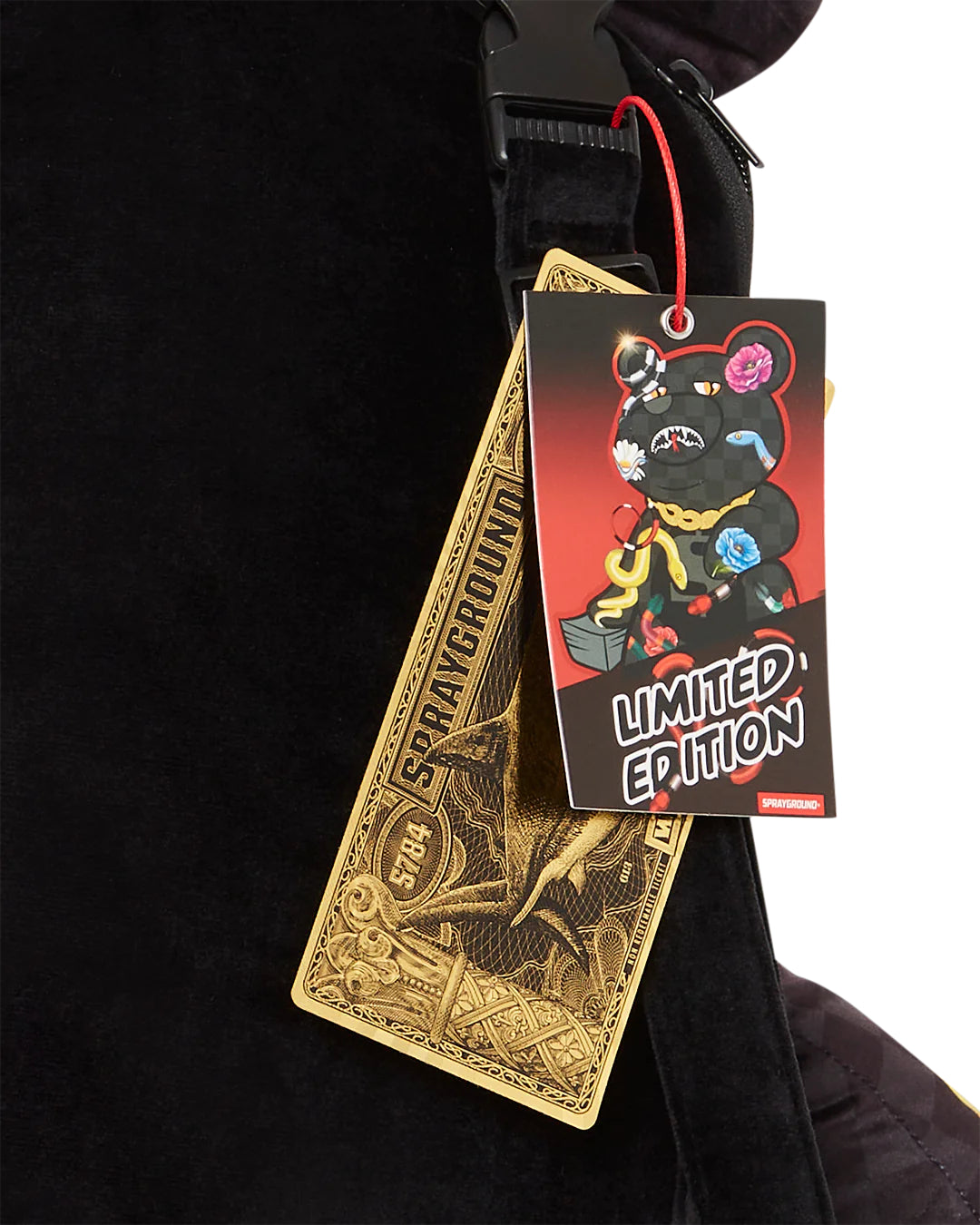 SNAKES ON A BAG TEDDY BEAR