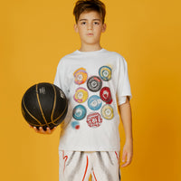 Niño / Niña - Shark Paint Over T-shirt Wht