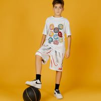 Niño / Niña - Shark Paint Over T-shirt Wht