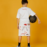 Niño / Niña - Shark Paint Over T-shirt Wht