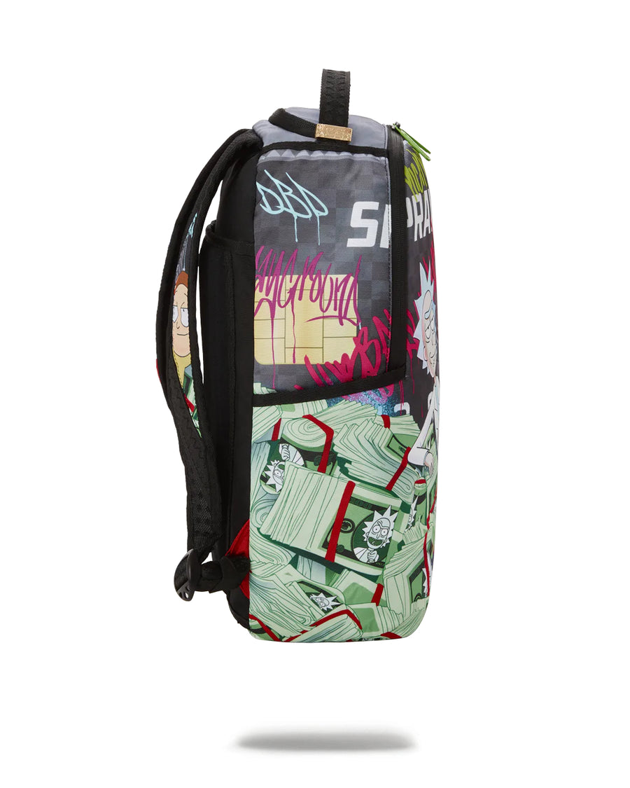 Sprayground Backpack RICK AND MORTY GRAFITTI MONEY DLXR BACKPACK Green