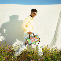 Gold Astro Checkered Reveal Duffle 910d4690nsz