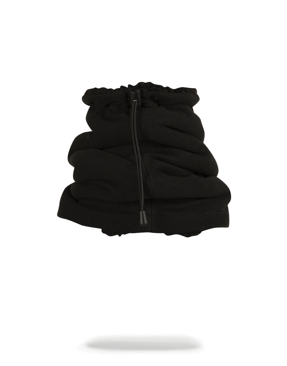SOLID BLACK SHARK MOUTH NECK WARMER