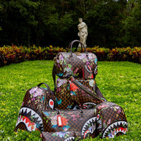 Bolsa pequeña Sprayground GARDEN OF SHARKS MINI DUFFLE Marrón