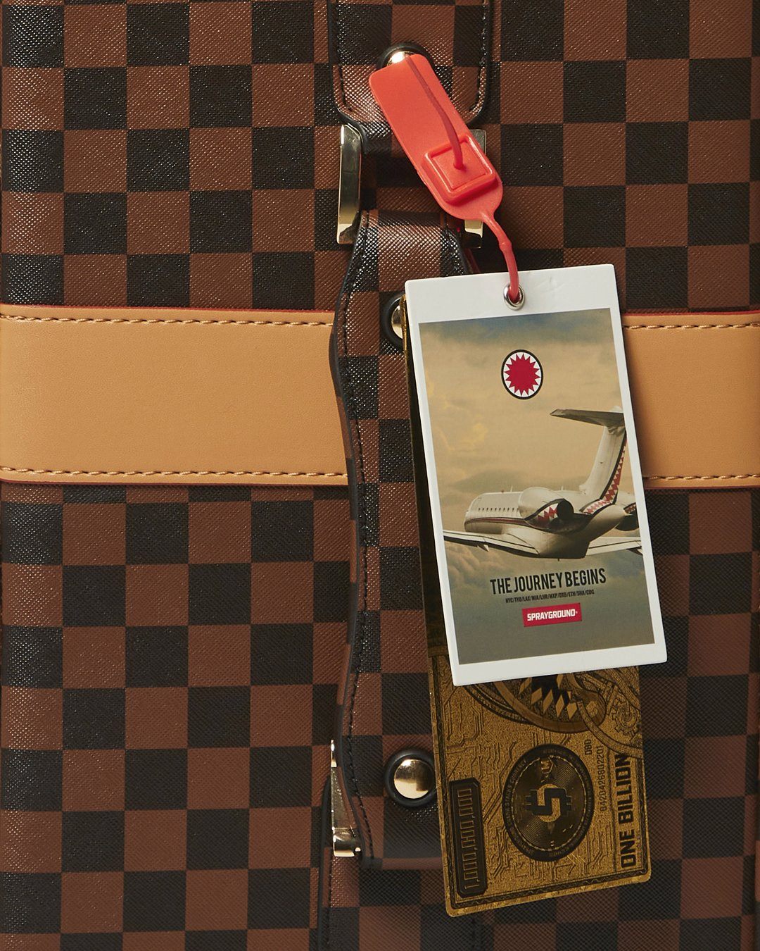 HENNY AIR TO THE THRONE CUT & SEW VEGAN LEATHER CARRY-ON LUGGAGE