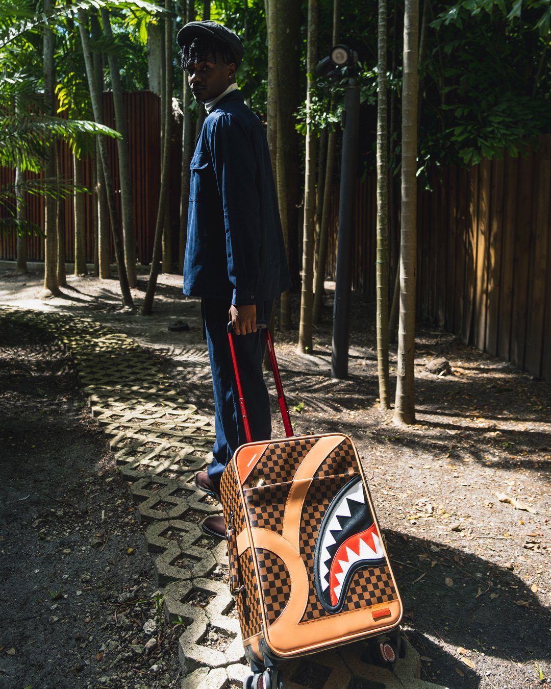 HENNY AIR TO THE THRONE CUT & SEW VEGAN LEATHER CARRY-ON LUGGAGE