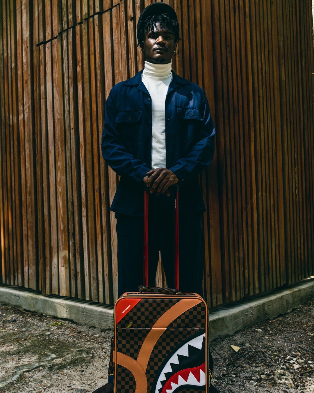 HENNY AIR TO THE THRONE CUT & SEW VEGAN LEATHER CARRY-ON LUGGAGE