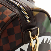 Petit sac Sprayground CHECK SPLIT MINI DUFFLE Marron