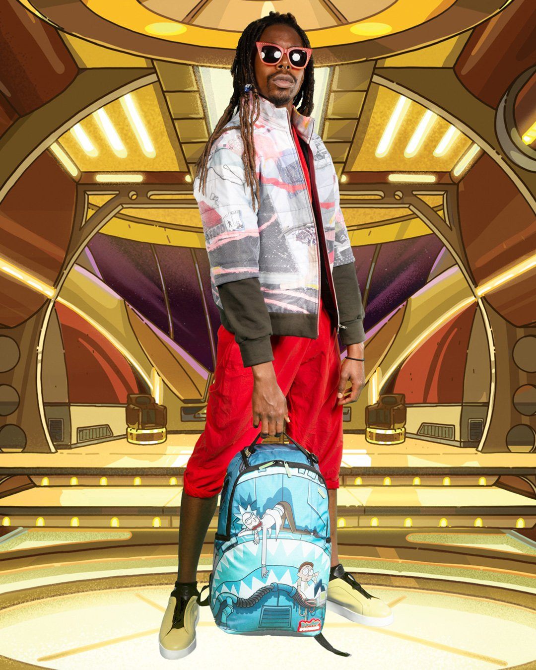 Backpack Sprayground RICK & MORTY NAPSACK Blue