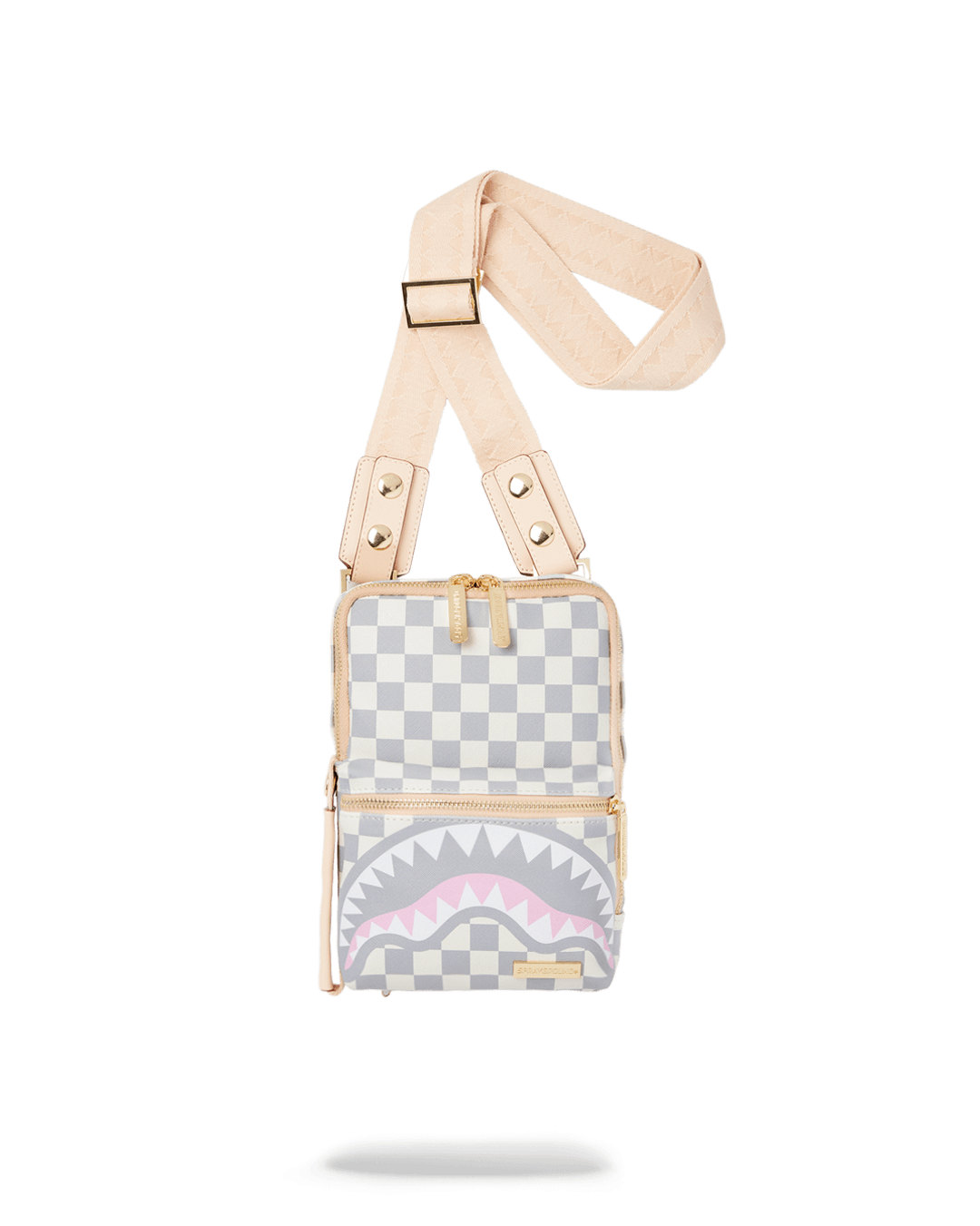 【SPRAYGROUND】ホワイト ピンク ヴァンダル クロスボディ Waist bag Sprayground ROSE ALL DAY LA PALAIS CROSSBODY White