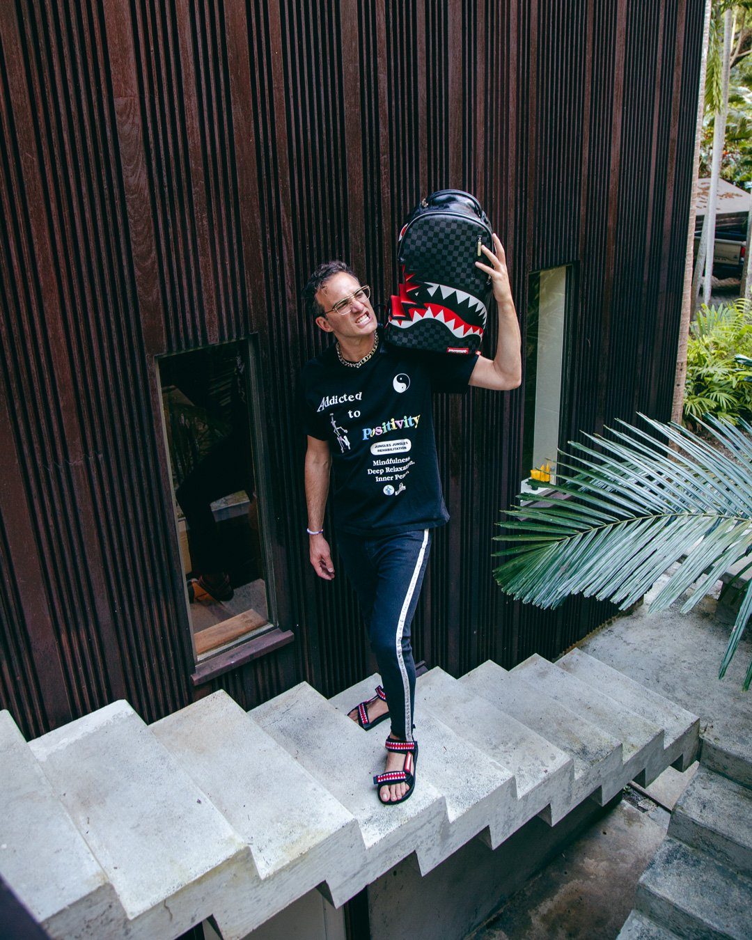 Sac à dos Sprayground SHARK BITE SHARKS IN PARIS GRAY BACKPACK (DLXV) Noir