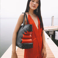 Bolsa Sprayground SHARK BITE SHARKS IN PARIS GRAY TOTE Multicolor