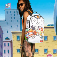 Sprayground Backpack SPONGEDOODLEBOB EATING White