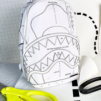 Mochila Sprayground TECHNICAL CUT SEW SHARK Blanco