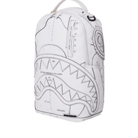 Mochila Sprayground TECHNICAL CUT SEW SHARK Blanco