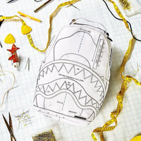 Mochila Sprayground TECHNICAL CUT SEW SHARK Blanco