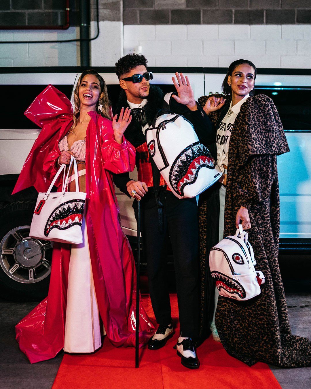 Sac à dos Sprayground TRINITY 2.0 SHARK WHITE BACPACK Blanc