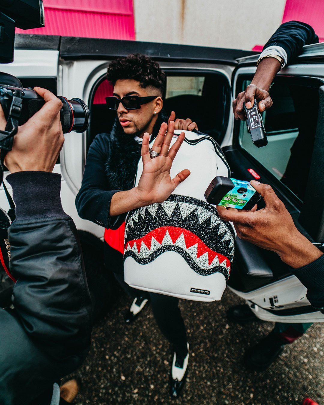 Sac à dos Sprayground TRINITY 2.0 SHARK WHITE BACPACK Blanc