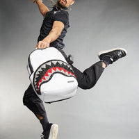 Mochila Sprayground TRINITY 2.0 SHARK WHITE BACPACK Blanco