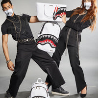Mochila Sprayground TRINITY 2.0 SHARK WHITE BACPACK Blanco