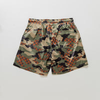 Camo Checkered Swim Trunks