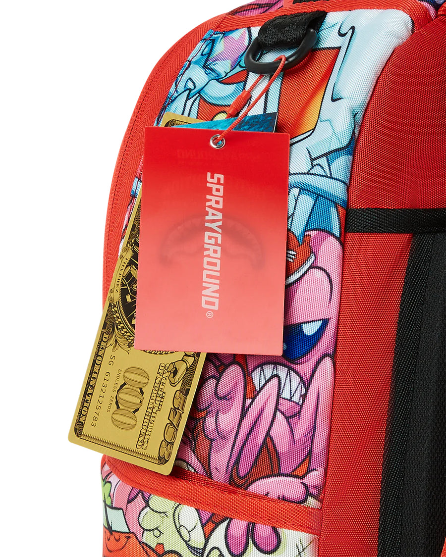 Zaino Sprayground SG CHARACTERS GOING HAM SMASHED  DLXSR BACKPACK Rosso