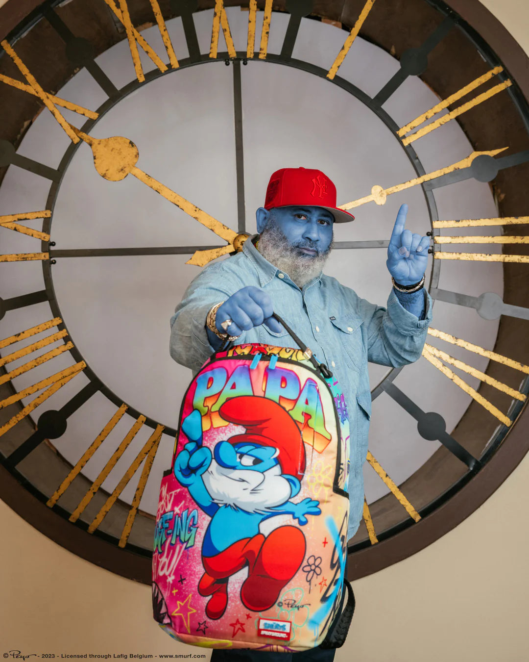 Papa Smurf On The Run Backpack