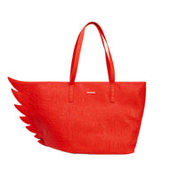 Red Scribble Wing Tote