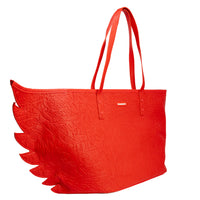 Red Scribble Wing Tote