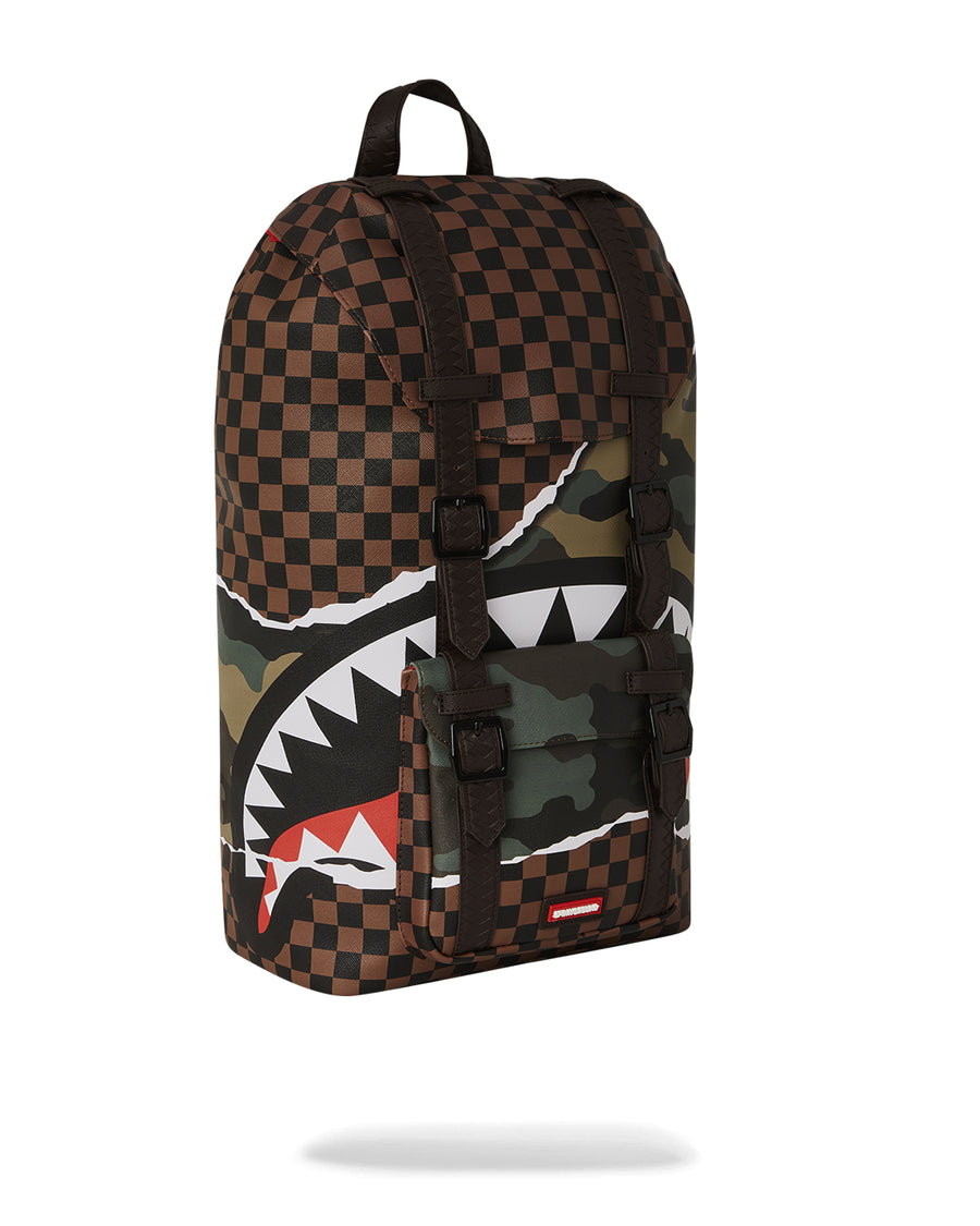 Sprayground Backpack TEAR IT UP CAMO HILLS BACKPACK Brown