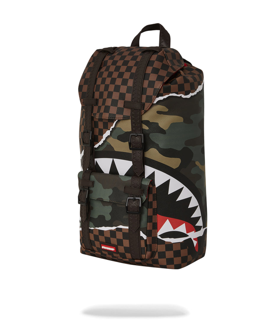 Sprayground Backpack TEAR IT UP CAMO HILLS BACKPACK Brown