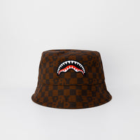 Sprayground Brown Check Bucket Cap