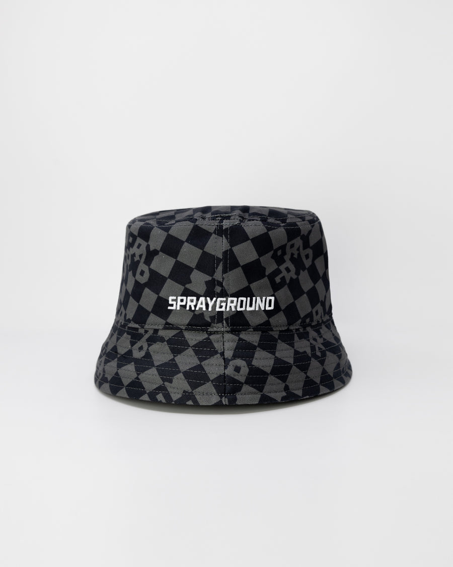 Sprayground Bucket Hat SPRAYGROUND GREY CHECK BUCKET CAP Grey