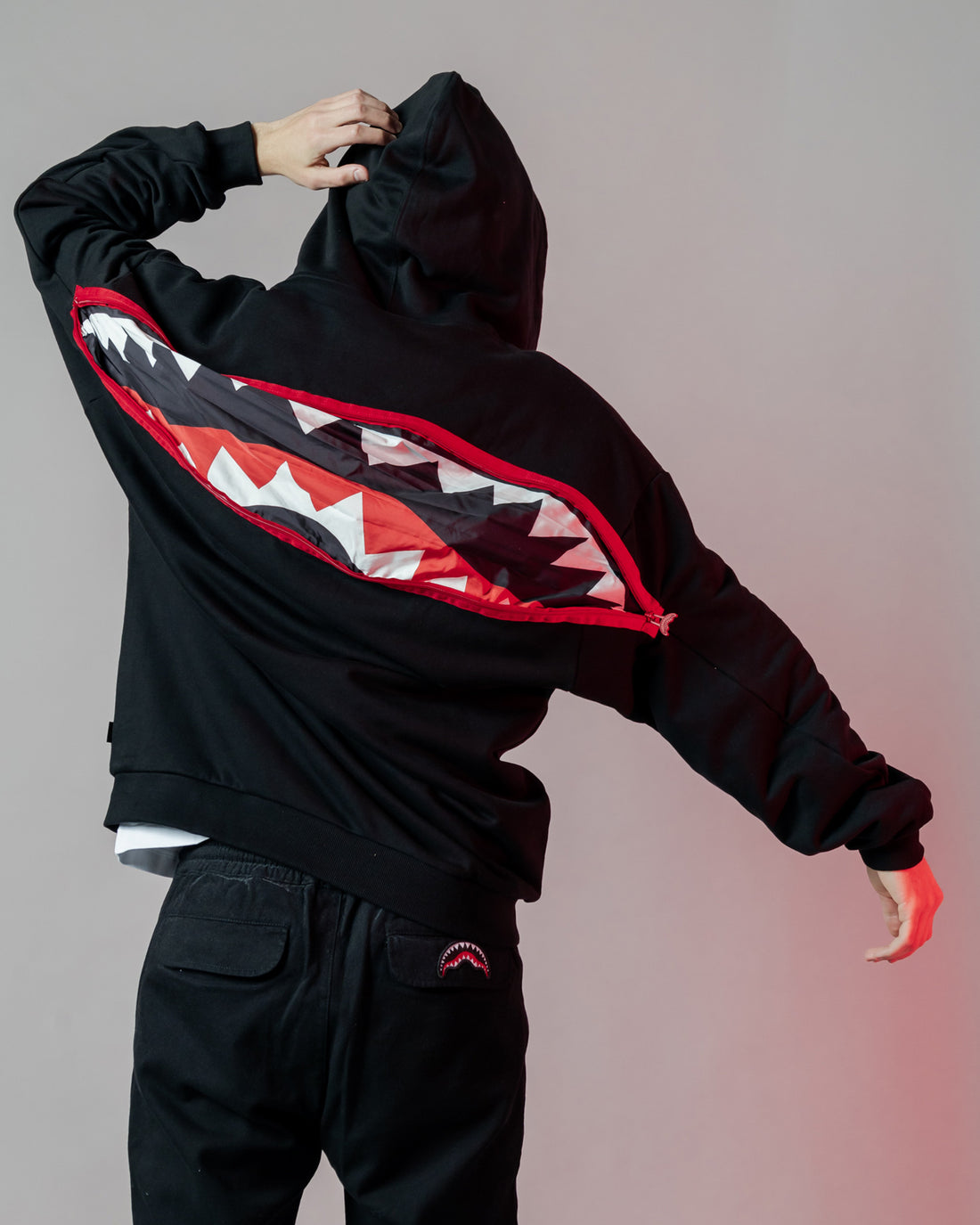 Hidden In The Zipper Shark Fullzip Hoodie