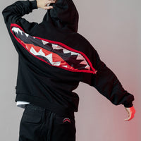 Hidden In The Zipper Shark Fullzip Hoodie