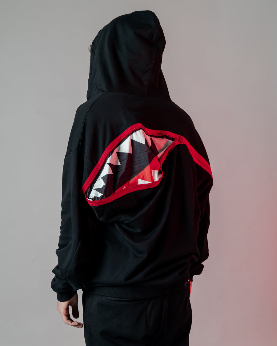 Hidden In The Zipper Shark Fullzip Hoodie