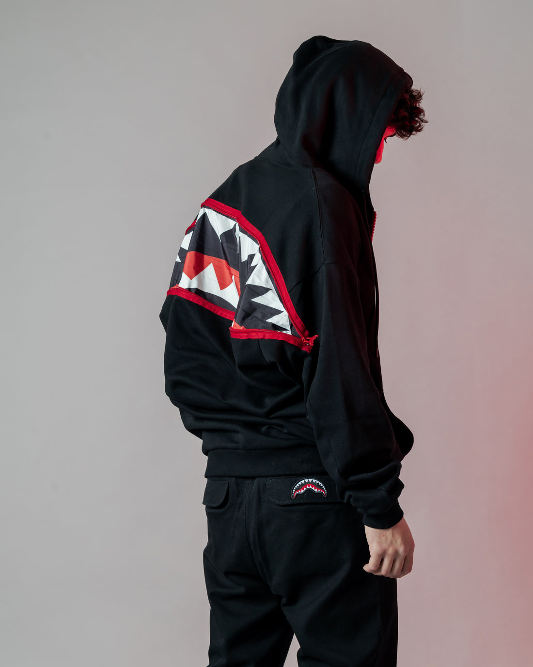 Hidden In The Zipper Shark Fullzip Hoodie