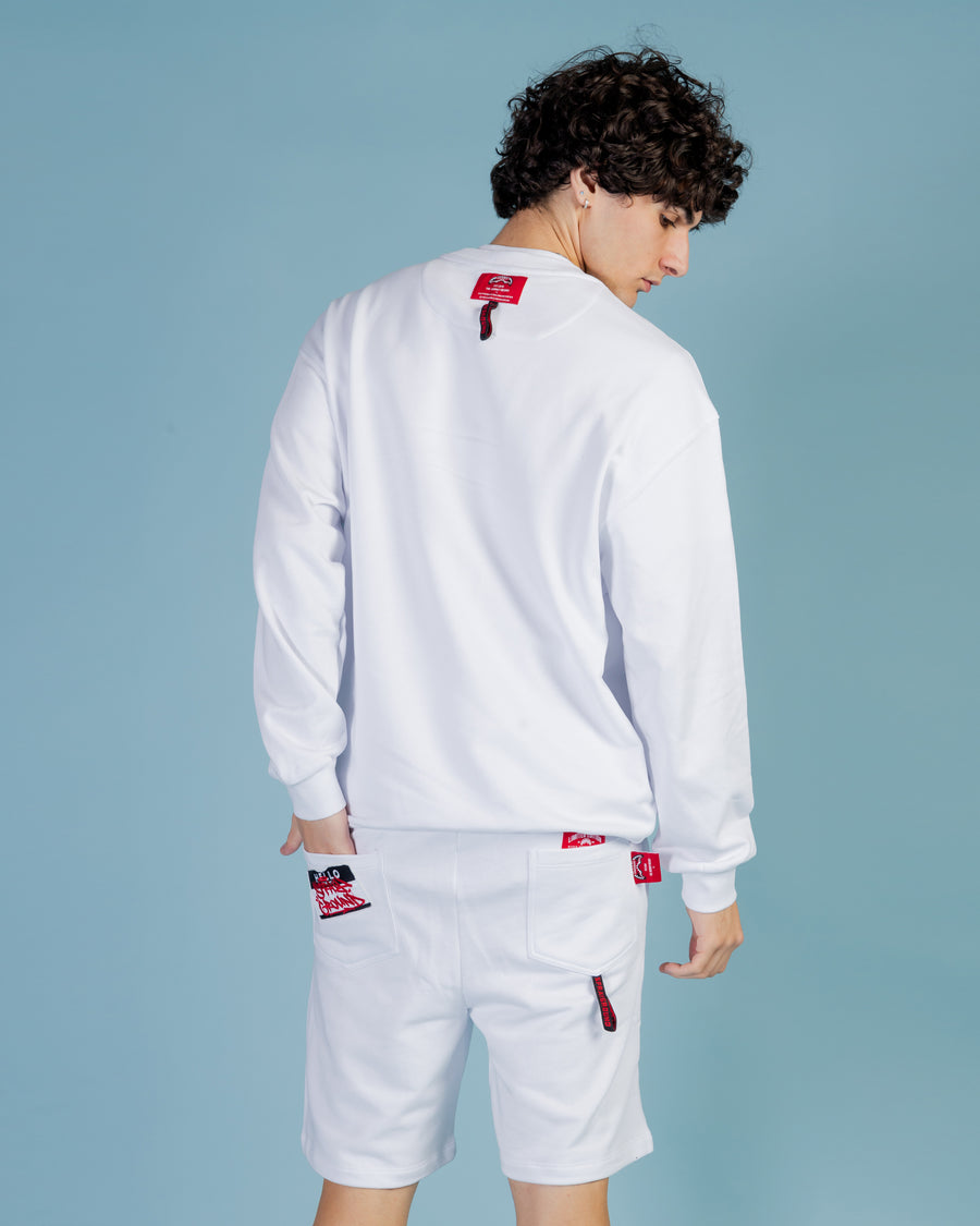 Label Shark Crewneck White