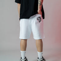 B&w Comic Shark Basket Shorts