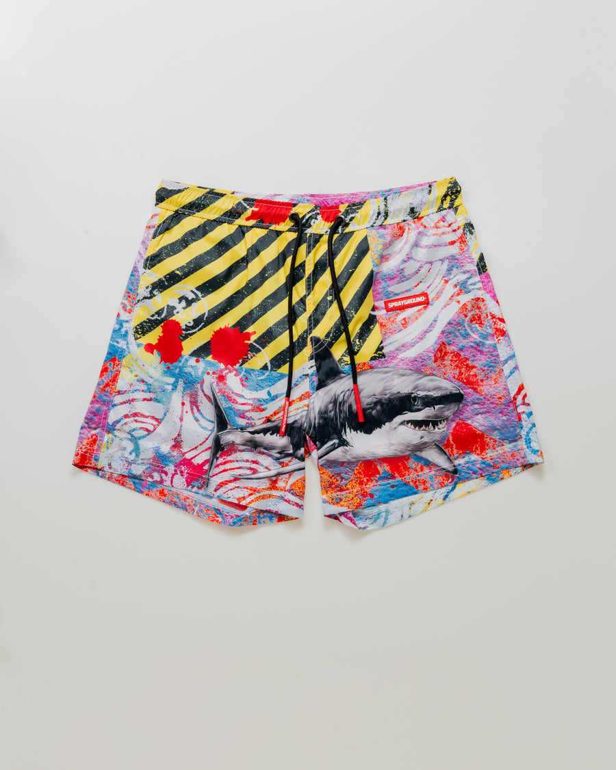 Maillot de bain Sprayground SHARK VIBES SWIM TRUNKS Jaune