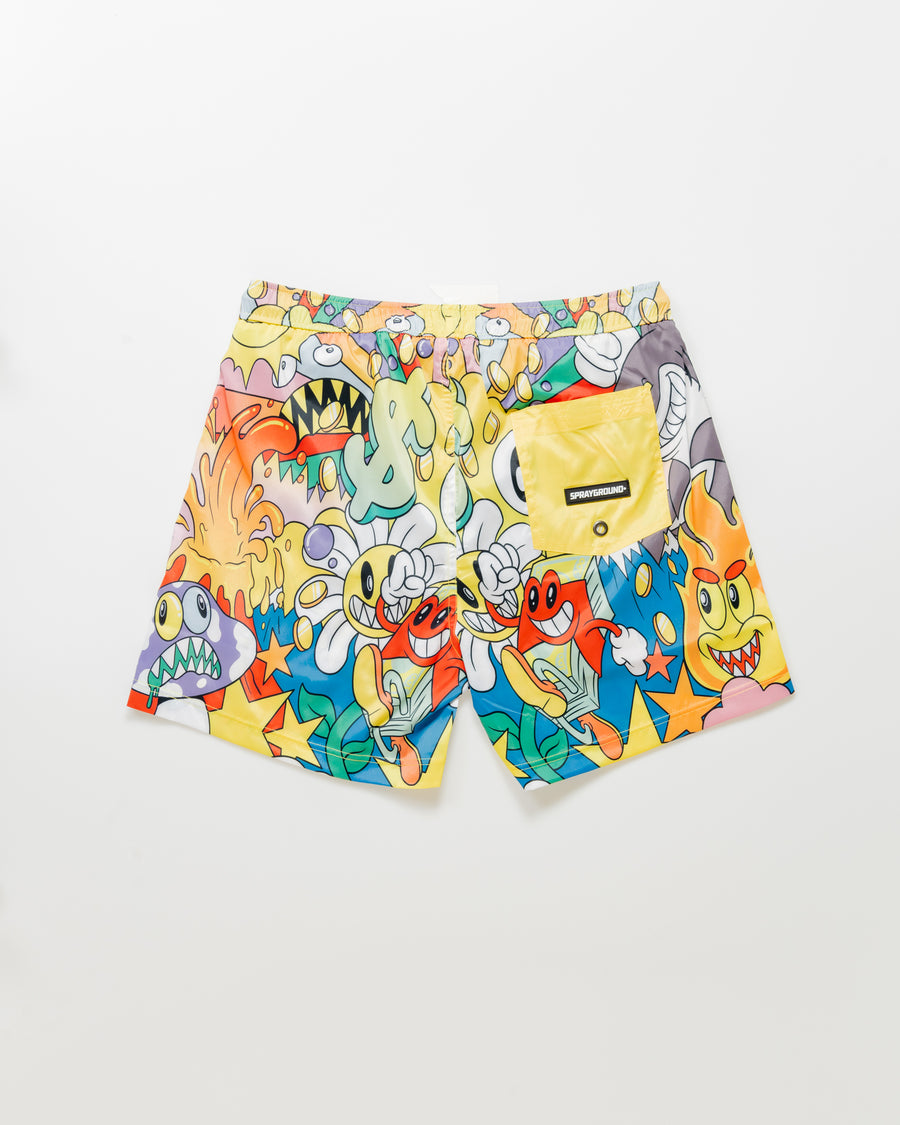 Maillot de bain Sprayground CARTOON CHARACTERS SWIM TRUNKS Jaune