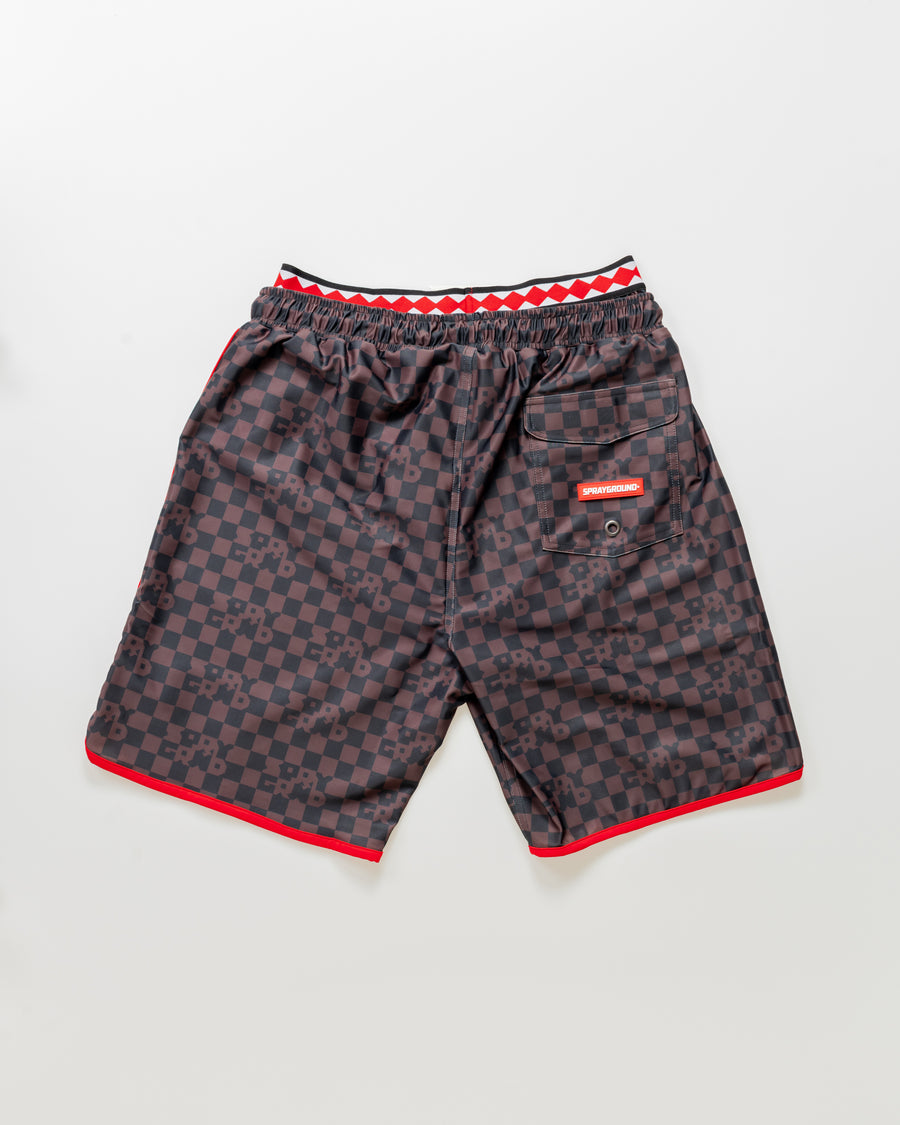 Costume da bagno Sprayground SPRAYGROUND CHECKERED MIDI Marrone