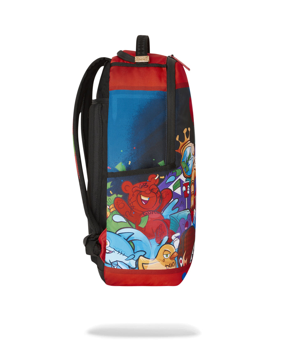 Zaino Sprayground THE CLAW PARTY DLXSR BACKPACK Rosso