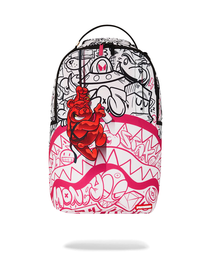 Sac à dos Sprayground DIABLO BEAR REPEL GRAFFITI DLXSR BACKPACK Rose