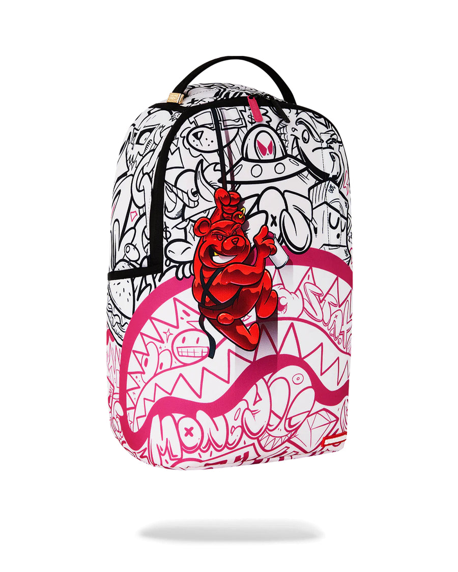 Mochila Sprayground DIABLO BEAR REPEL GRAFFITI DLXSR BACKPACK Rosado