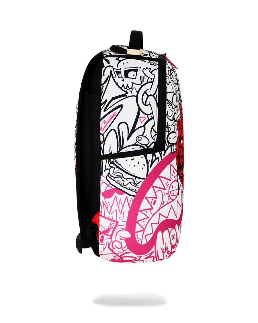 Mochila Sprayground DIABLO BEAR REPEL GRAFFITI DLXSR BACKPACK Rosado